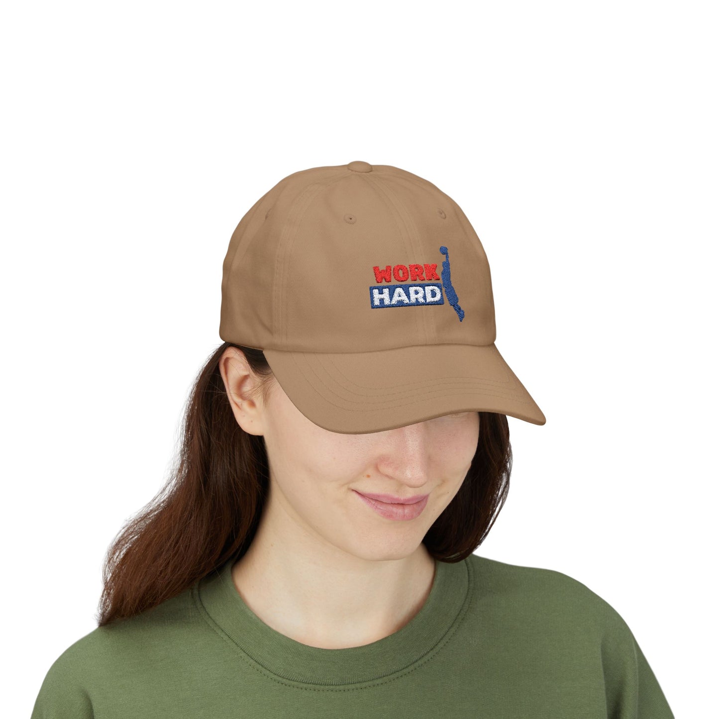 Work Hard Classic Dad Cap / embroidered