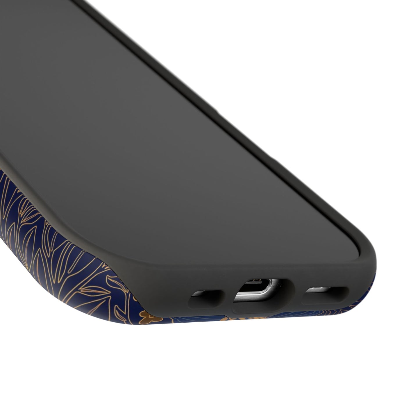 Luxury Serial Magnetic Phone Case, Golden Floral