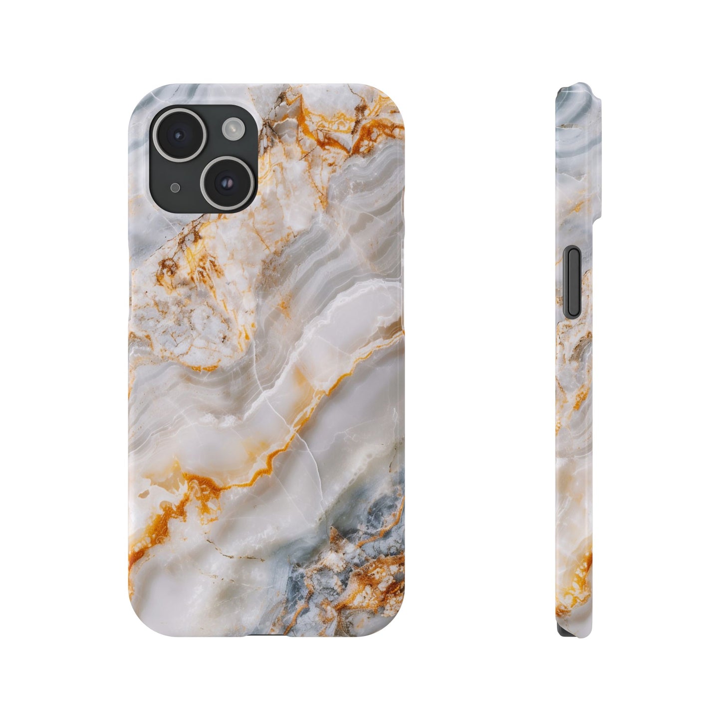 Pure Elegance Marble Slim Phone Cases, Modern Tech Decor