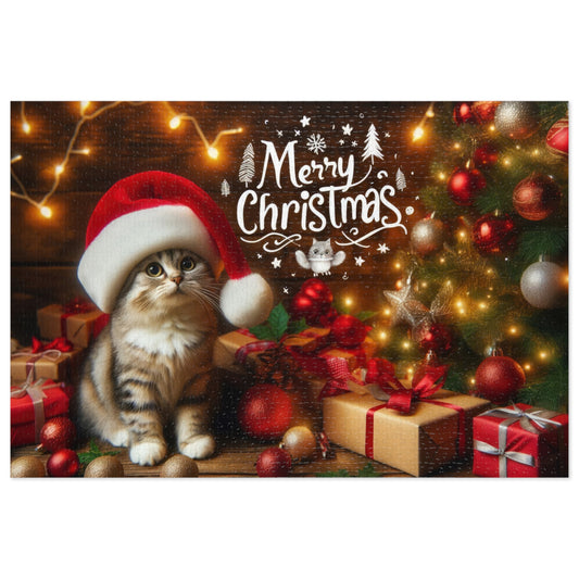 Merry Christmas Kitty Jigsaw Puzzle 1000 pcs