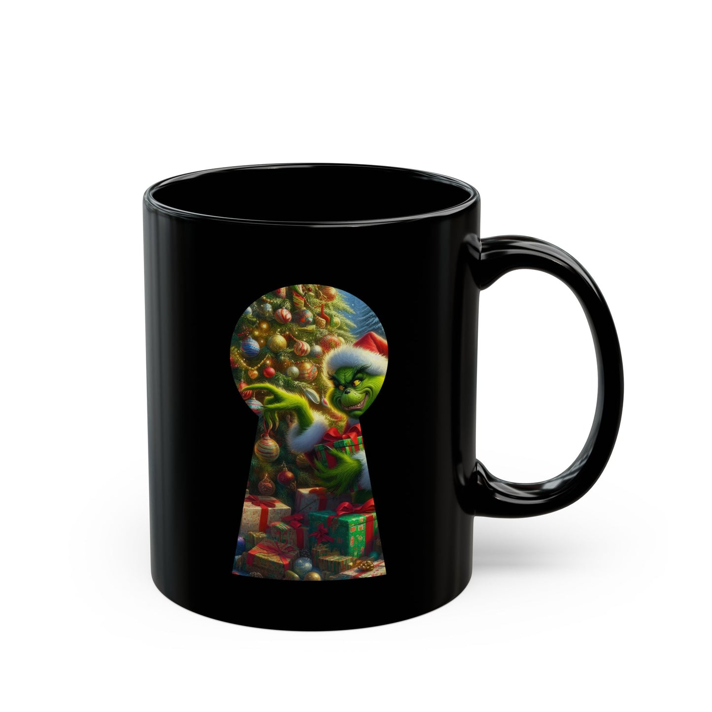 Christmas Secret Grinch Black Mug - 11oz, 15oz