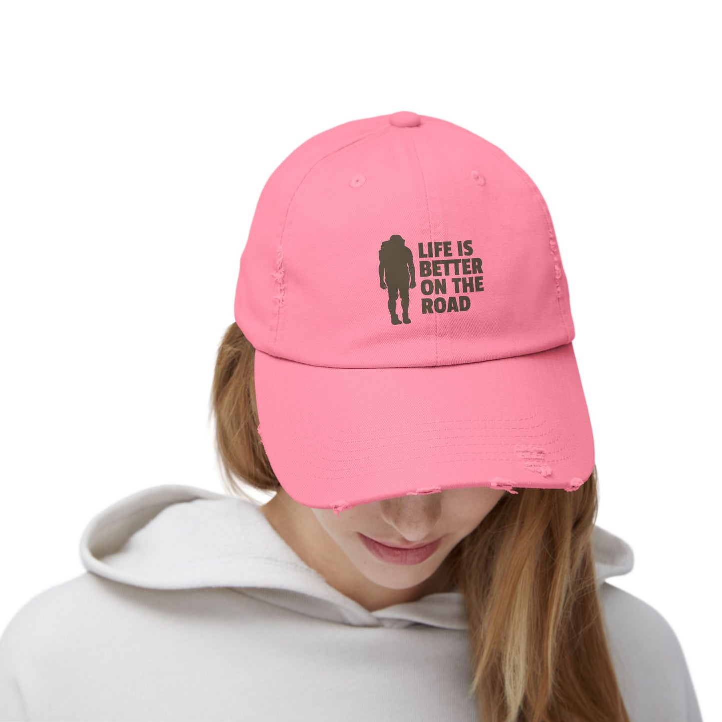 Life Is Better On The Road Unisex Distressed Cap