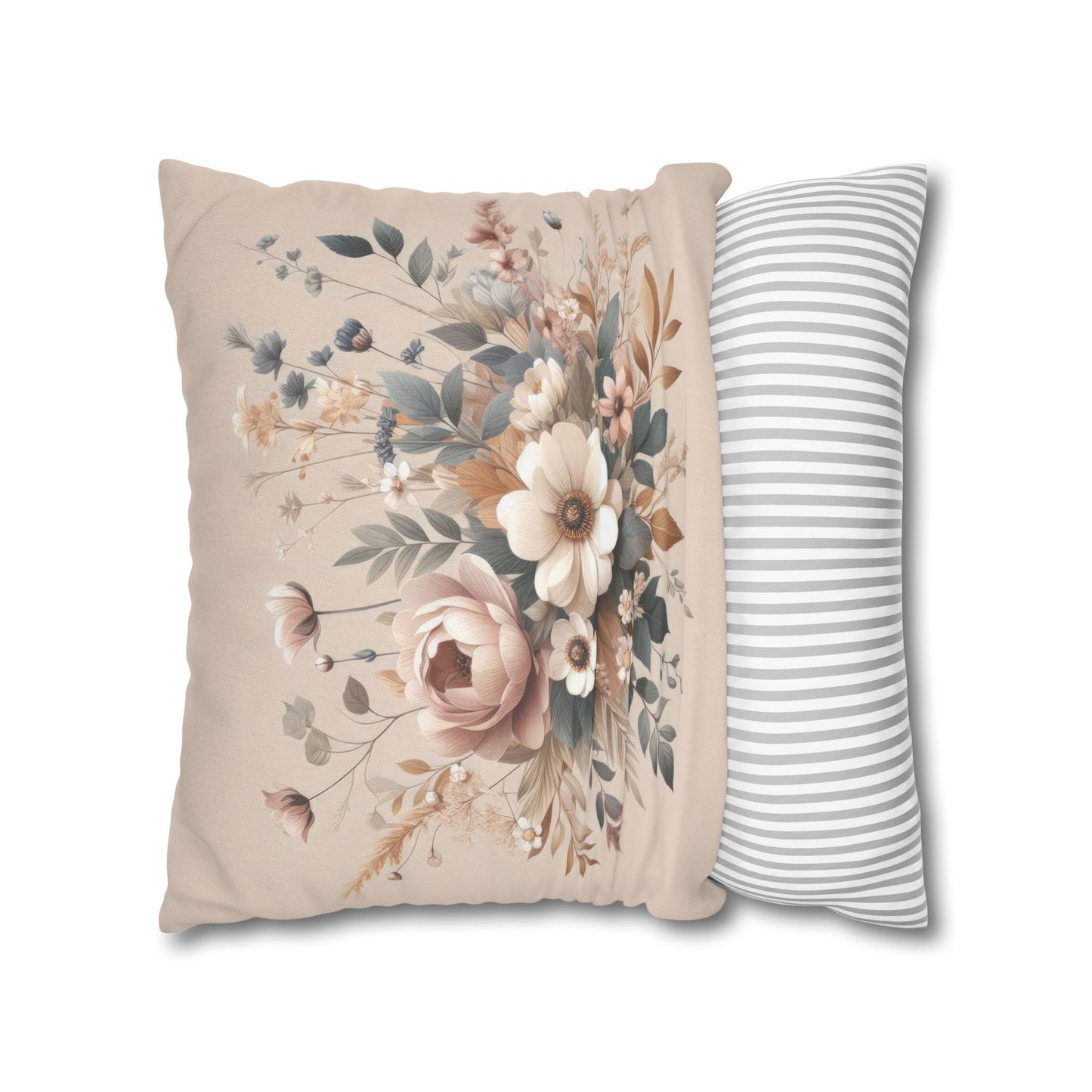 Dreamy Fall Blooms Spun Polyester Square Pillowcase