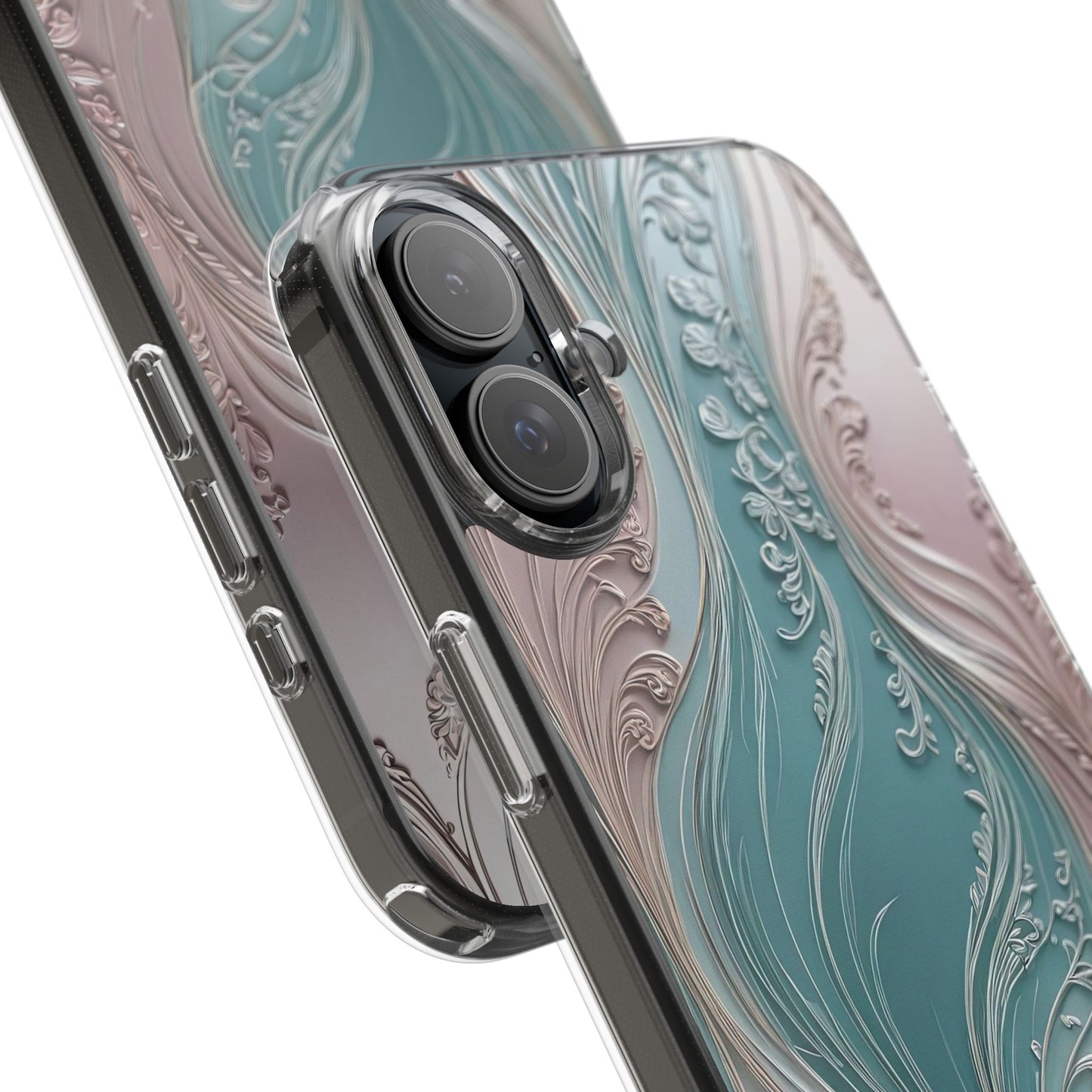 Elegant Clear Phone Cases,  Abstract Design