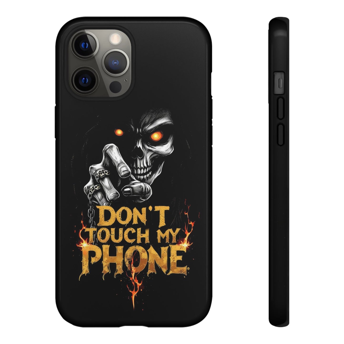 Skull iPhone Tough Cases, Don't Touch My Phone