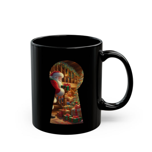 Christmas Secret Santa Black Mug - 11oz, 15oz