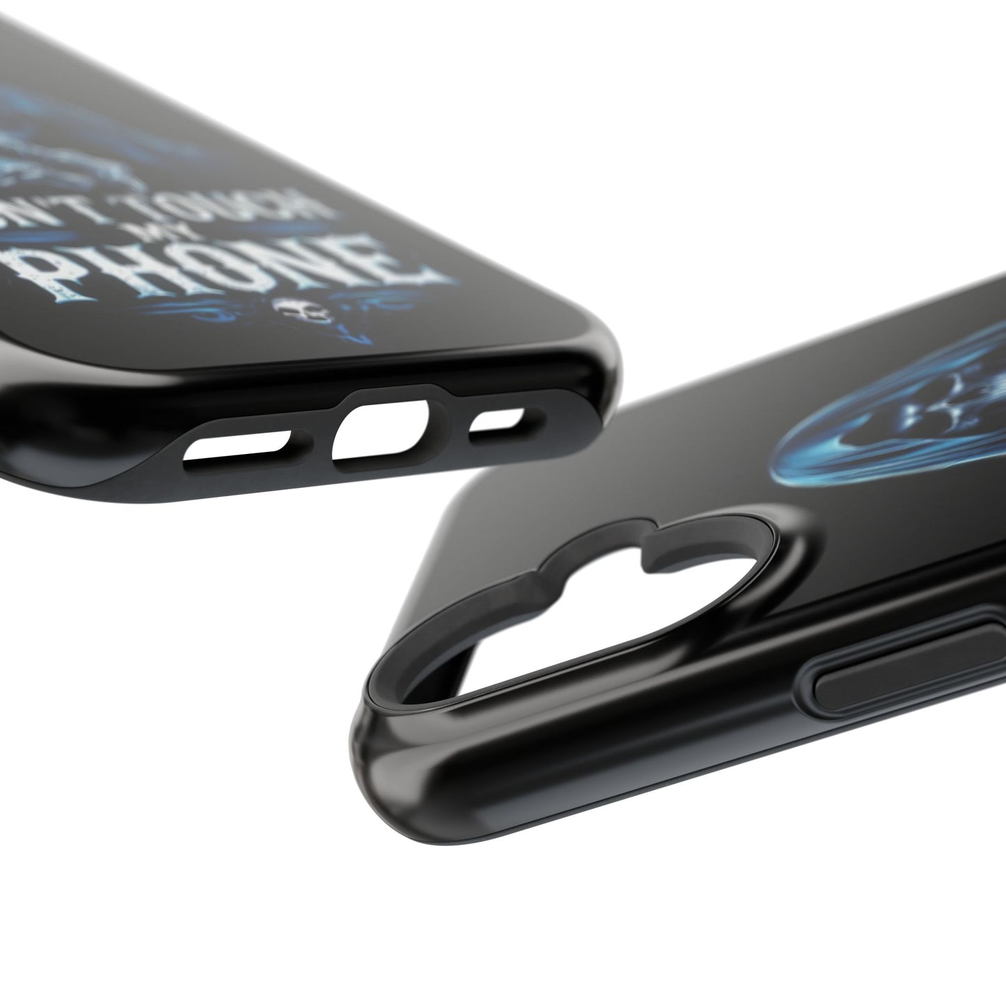 Gothic Magnetic iPhone Case: Don't Touch My Phone