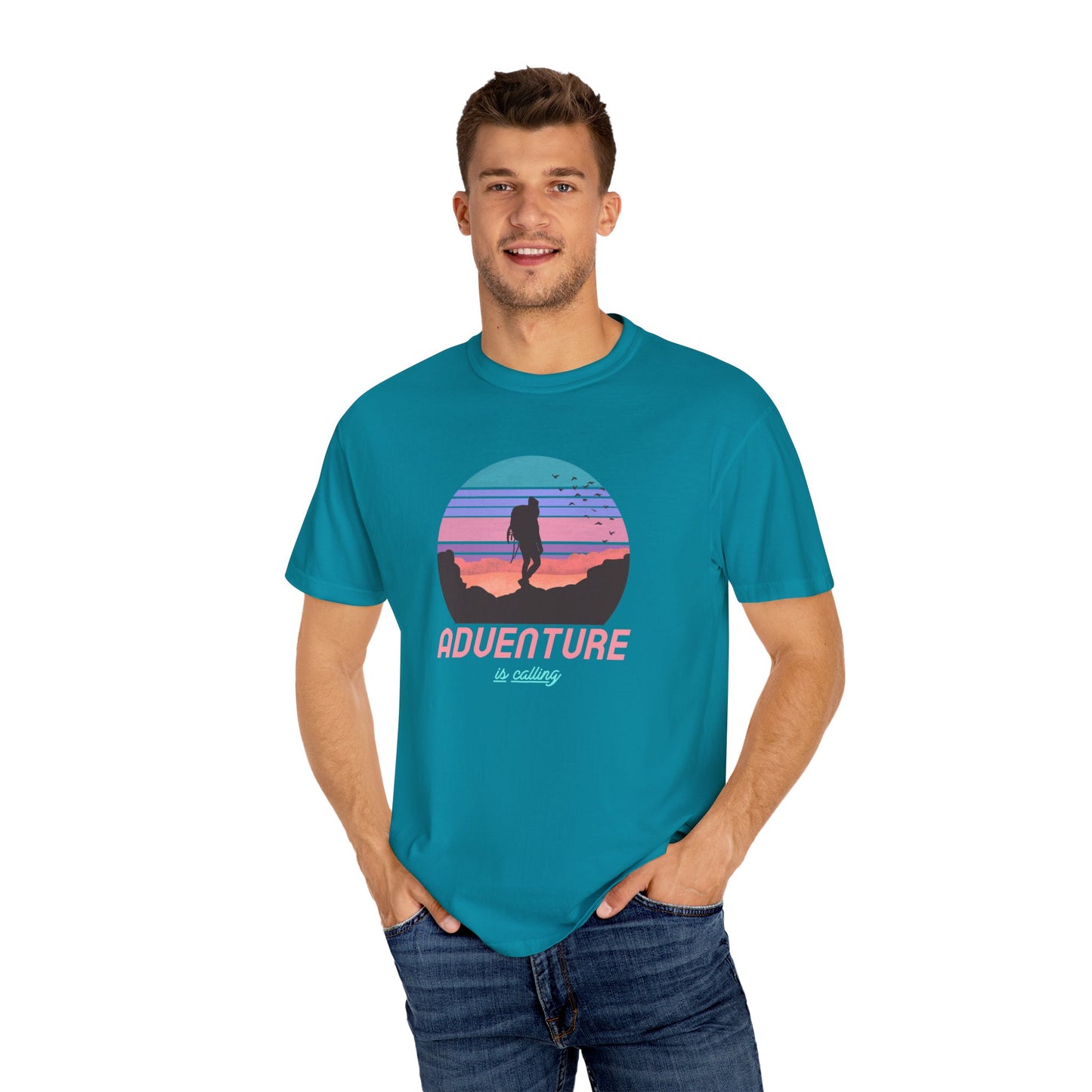 Adventure Is Calling Unisex Garment-Dyed T-shirt