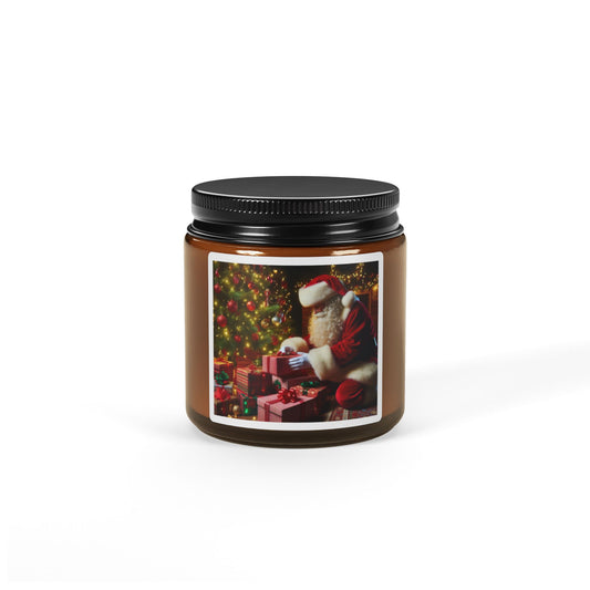 Christmas Scented Soy Candle (Multi-Size, Amber Jar)