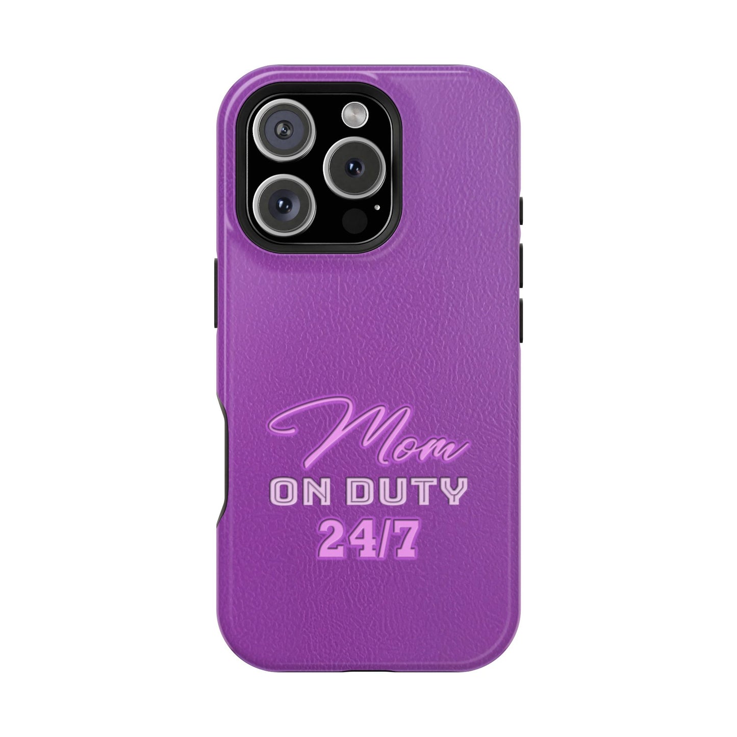 Mom On Duty Impact-Resistant Case, Purple Case for Mothers