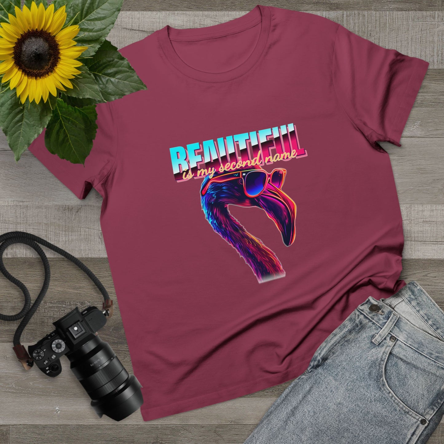 Beautiful Is My Second Name Women’s Maple Tee