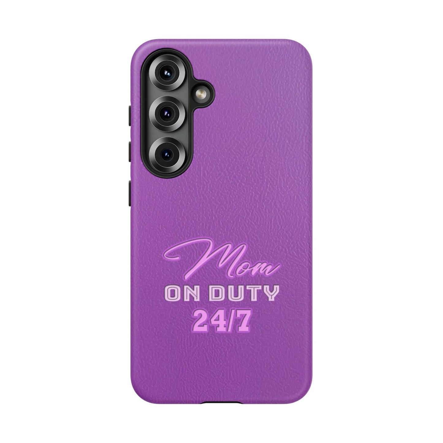 Mom On Duty Impact-Resistant Case, Purple Case for Mothers