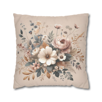 Dreamy Fall Blooms Spun Polyester Square Pillowcase