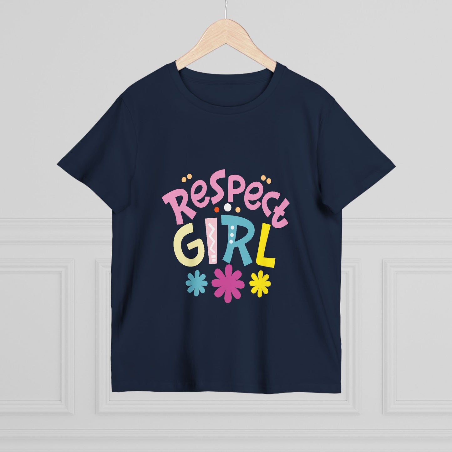 Women’s Respect Girl Tee - Fun & Colorful Graphic T-Shirt for Empowerment