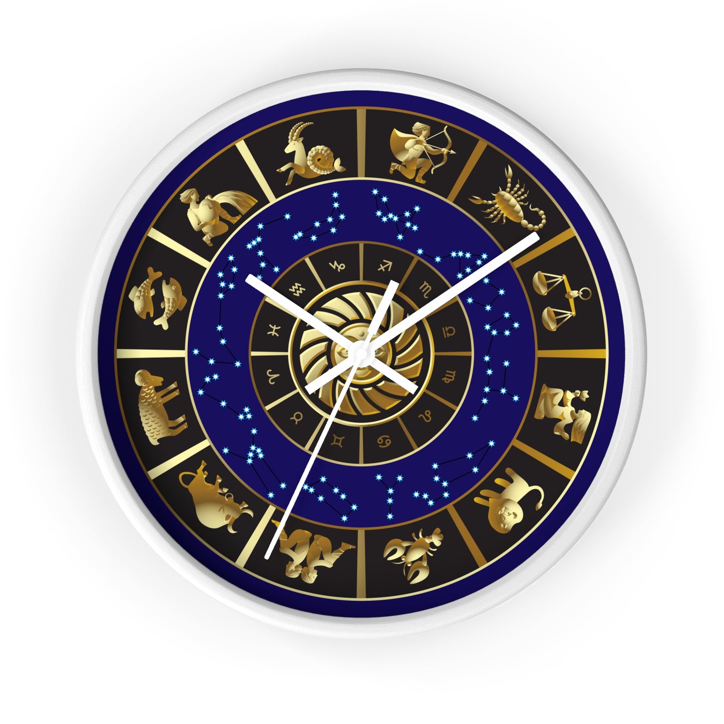 Zodiac Wall Clock 10" – Celestial Wall Art