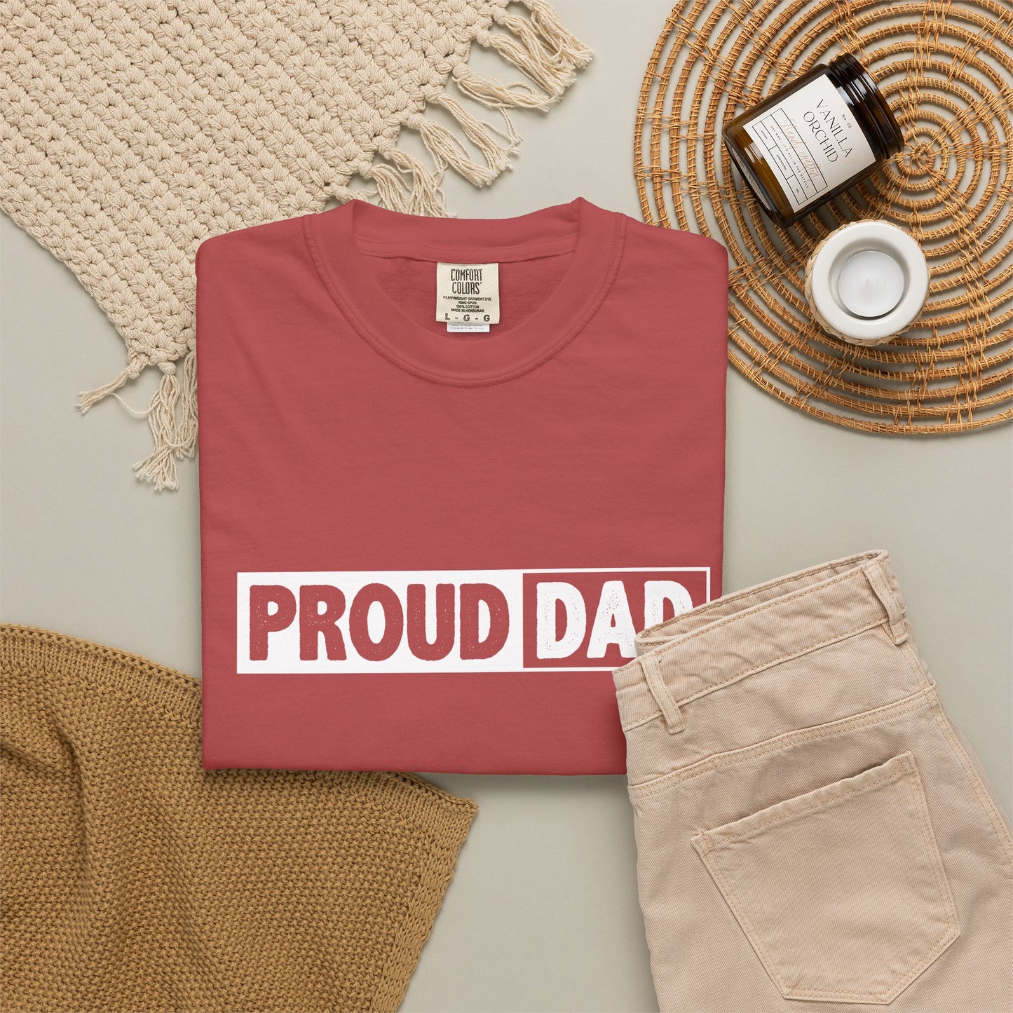 Proud Dad T-Shirt | Comfortable Unisex Garment-Dyed Tee