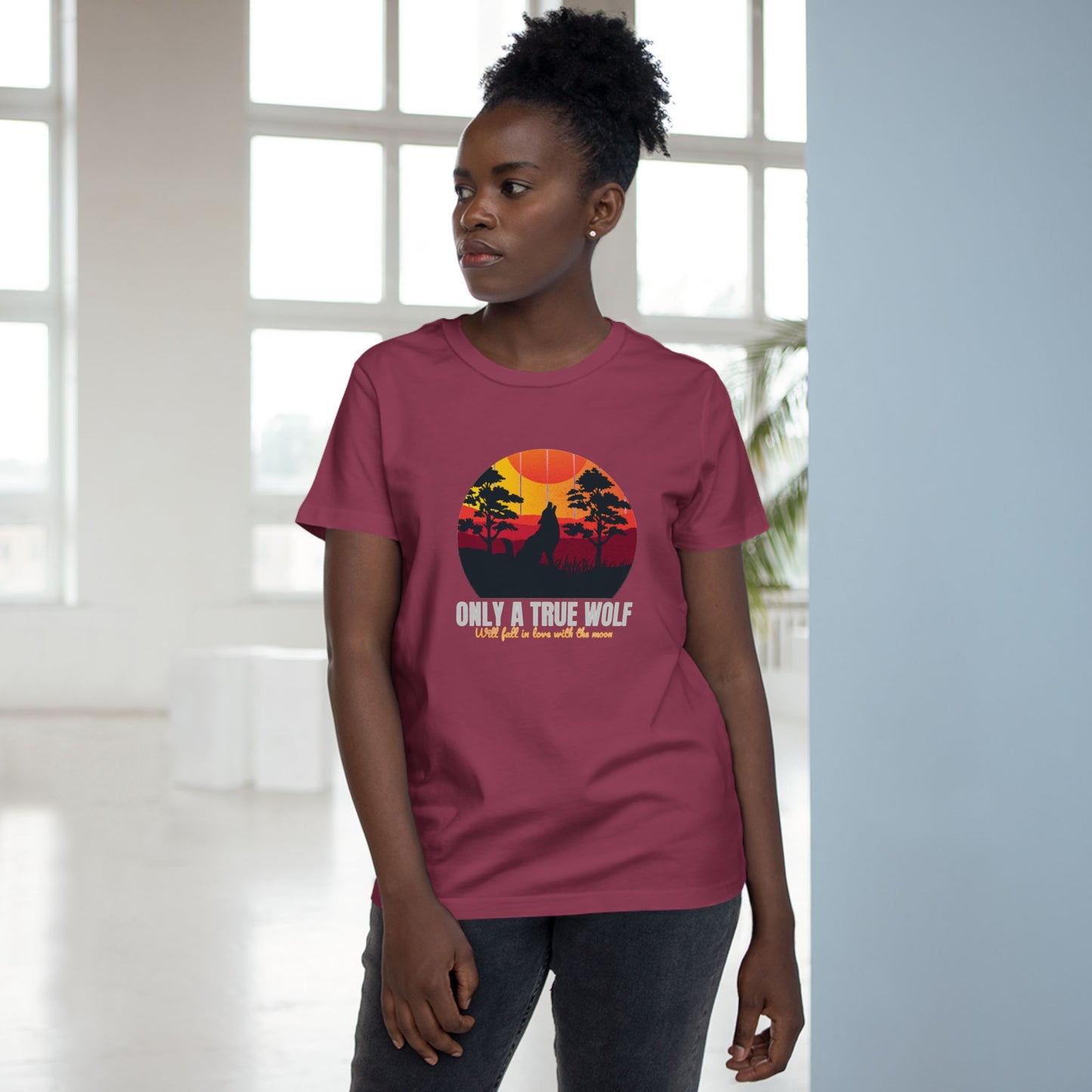 Only A True Wolf Women’s Maple Tee