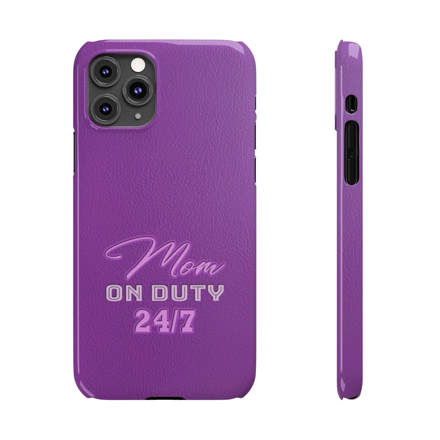 Mom On Duty Slim Case, Purple Case for Mothers