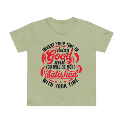 Inspirational Women's Maple Tee – Invest Your Time in Doing Good