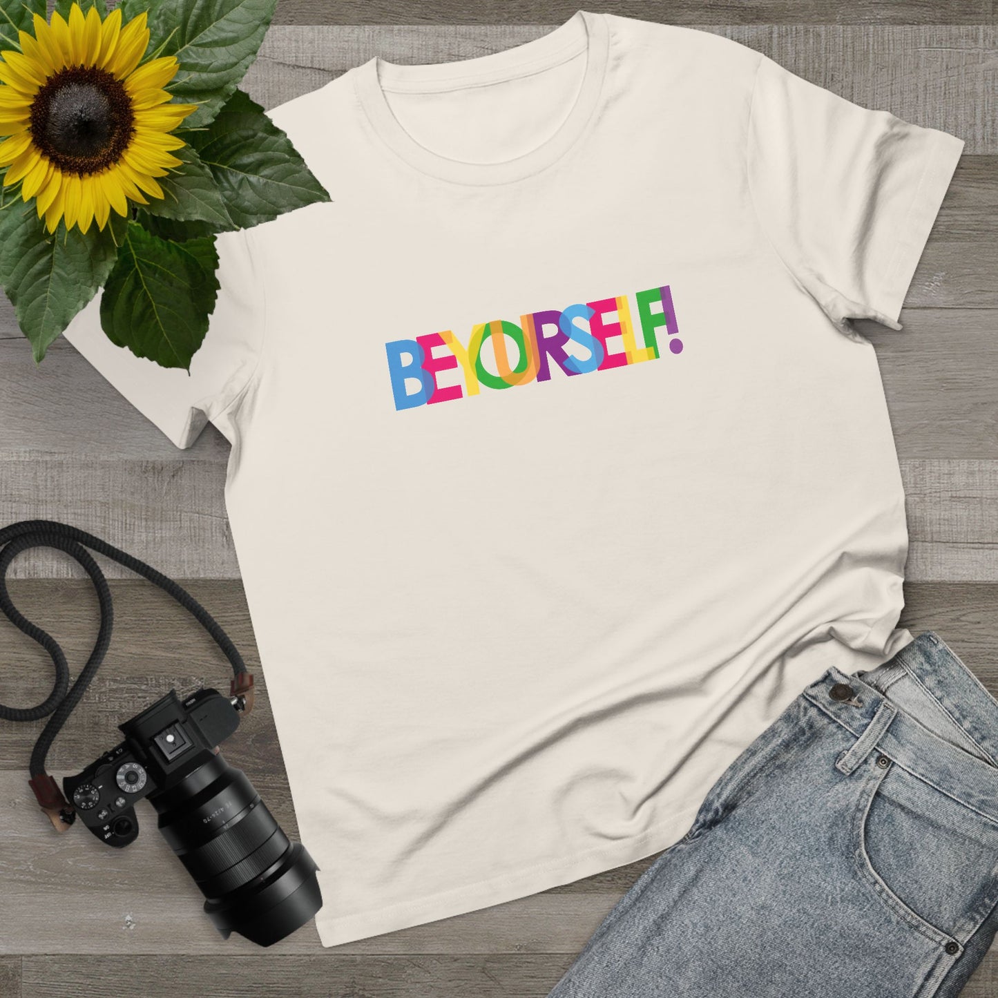 Inspirational Women’s Maple Tee - Be Yourself Graphic T-Shirt