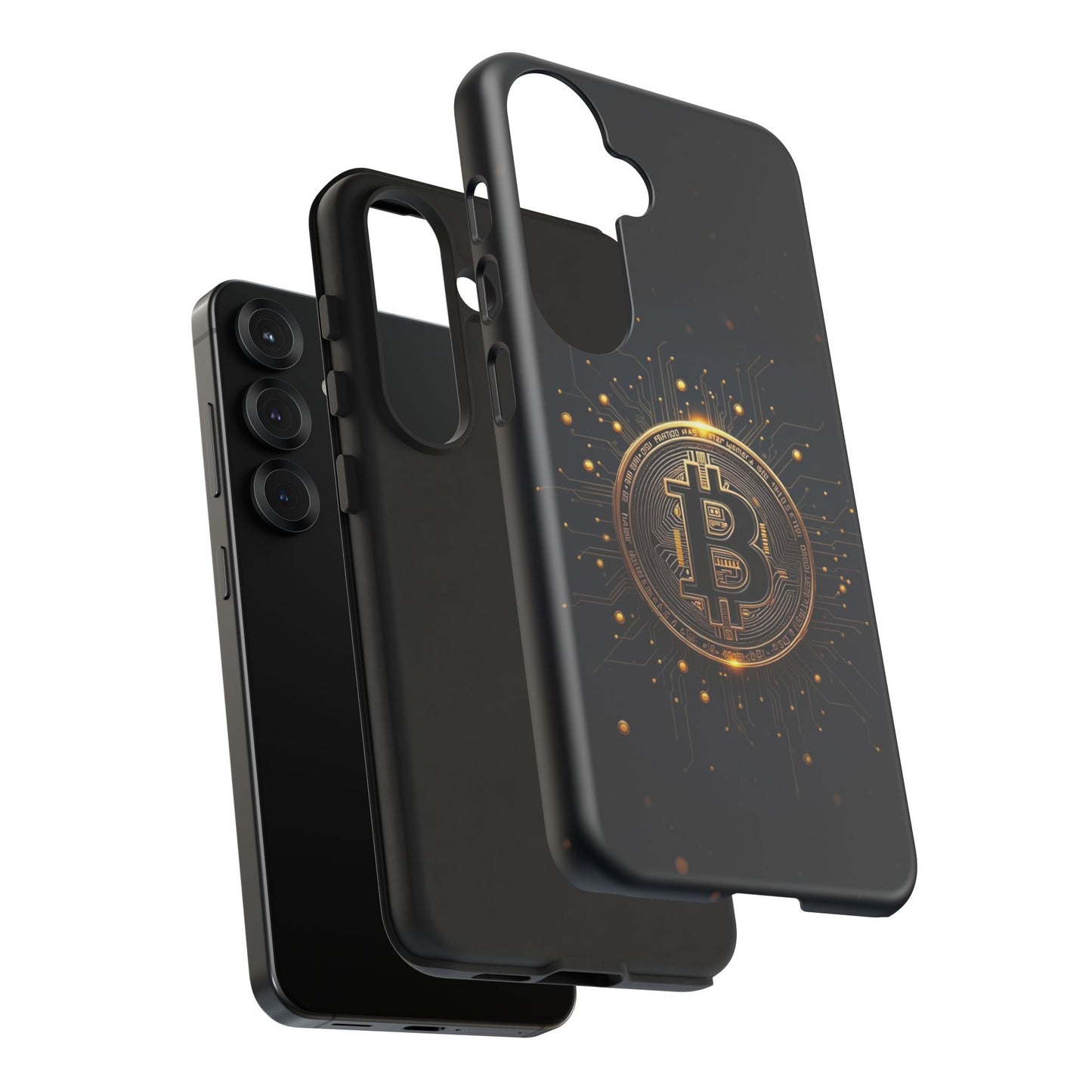 Bitcoin Samsung Tough Case for Smartphones, Crypto Lover Phone Accessory