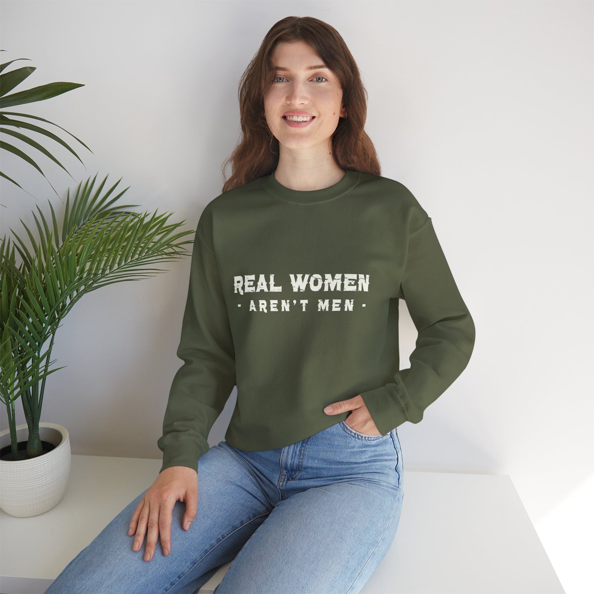 Real Women Unisex Heavy Blend™ Crewneck Sweatshirt 50% cotton and 50% polyester