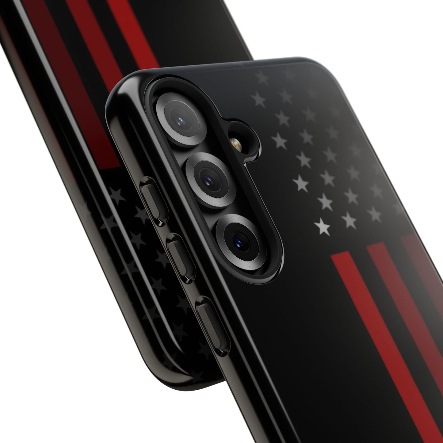 Patriotic Samsung Tough Cases, Red Line American Flag Phone Cover