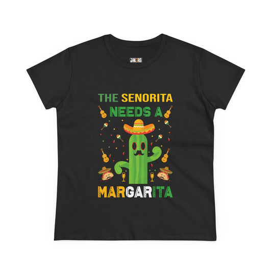 Cactus Margarita Tee - Fun Women's Cotton T-Shirt for Fiesta Celebrations