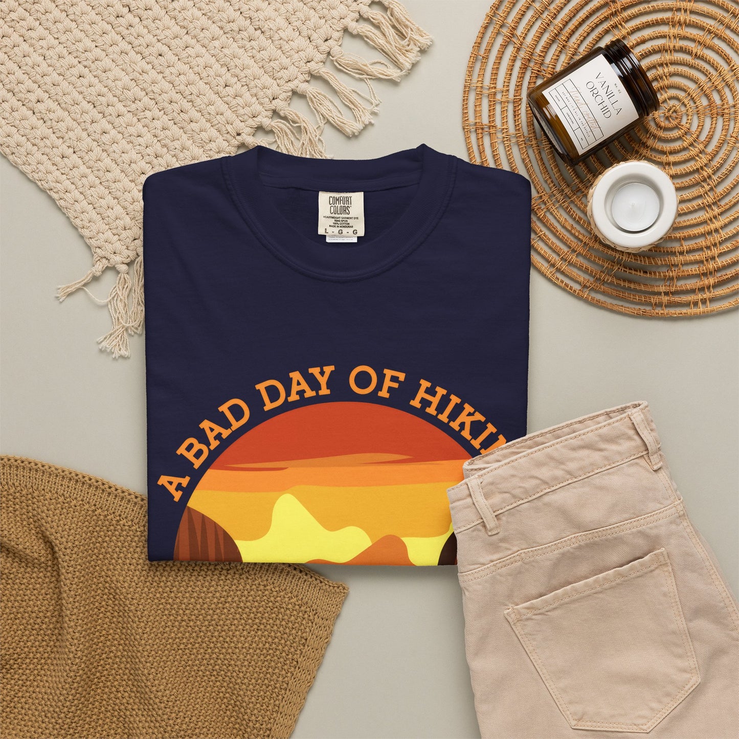 A Bad Day of Hiking Unisex Garment-Dyed T-Shirt | Outdoor Adventure Tee