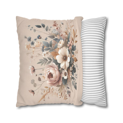 Dreamy Fall Blooms Spun Polyester Square Pillowcase