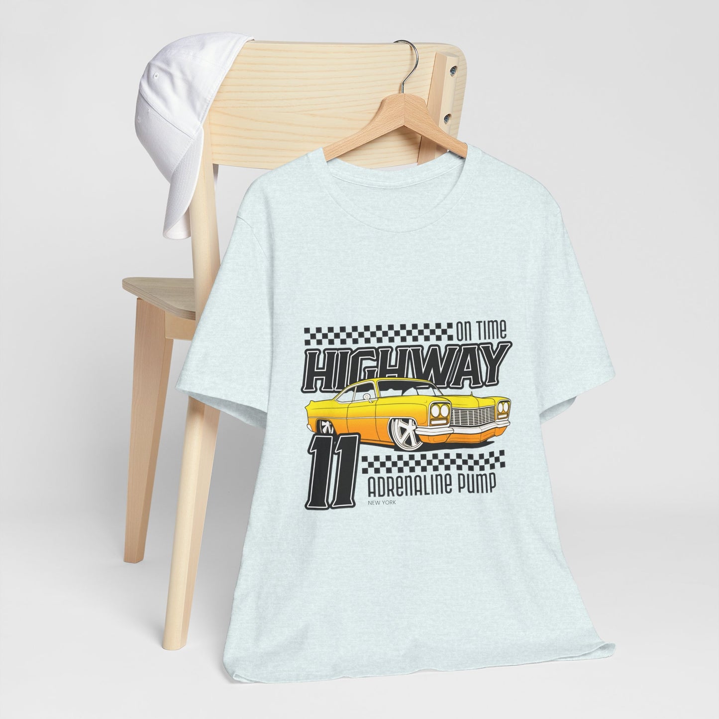 Camiseta de manga corta unisex con bomba de adrenalina On Time Highway