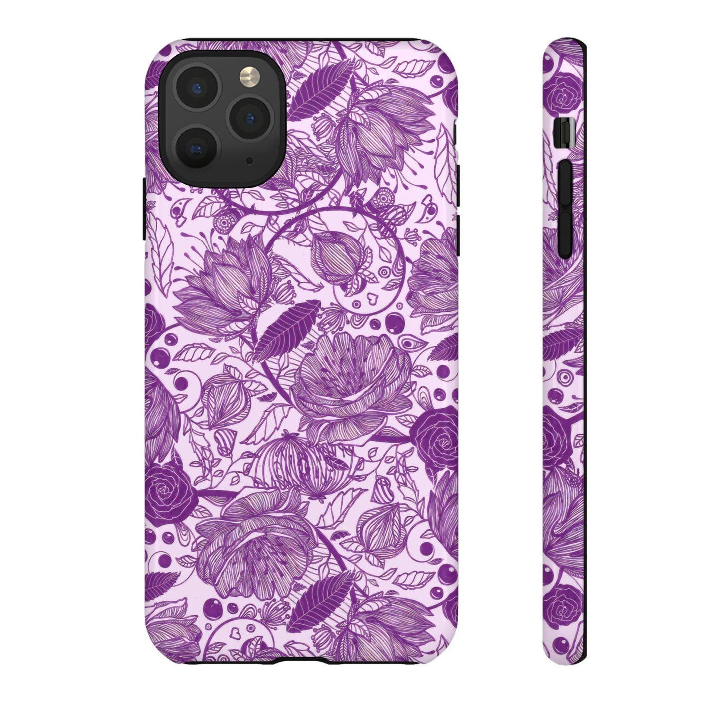 Graphical Garden: Purple Edition iPhone Tough Cases