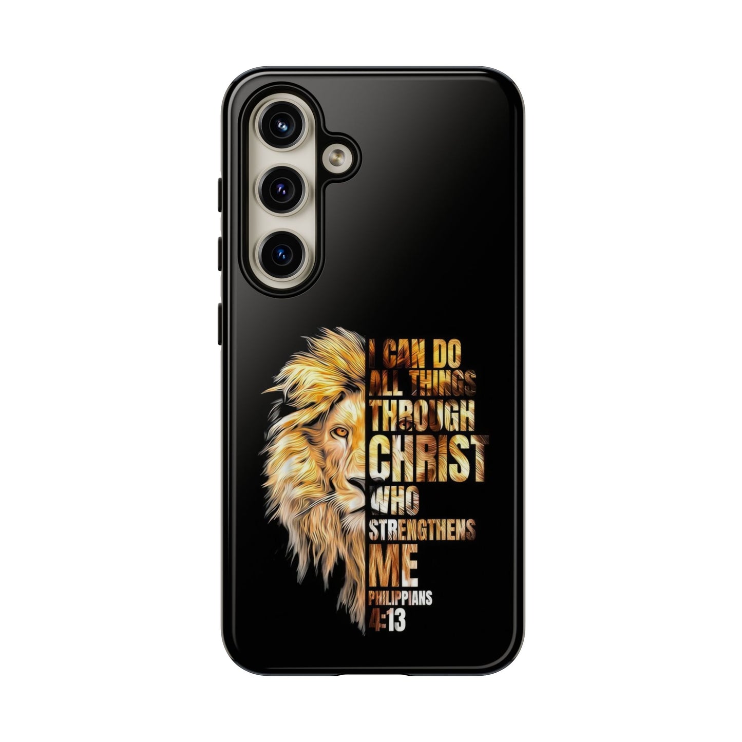 Inspirational Lion  Samsung Phone Case, Strength & Faith, Christian Accessories