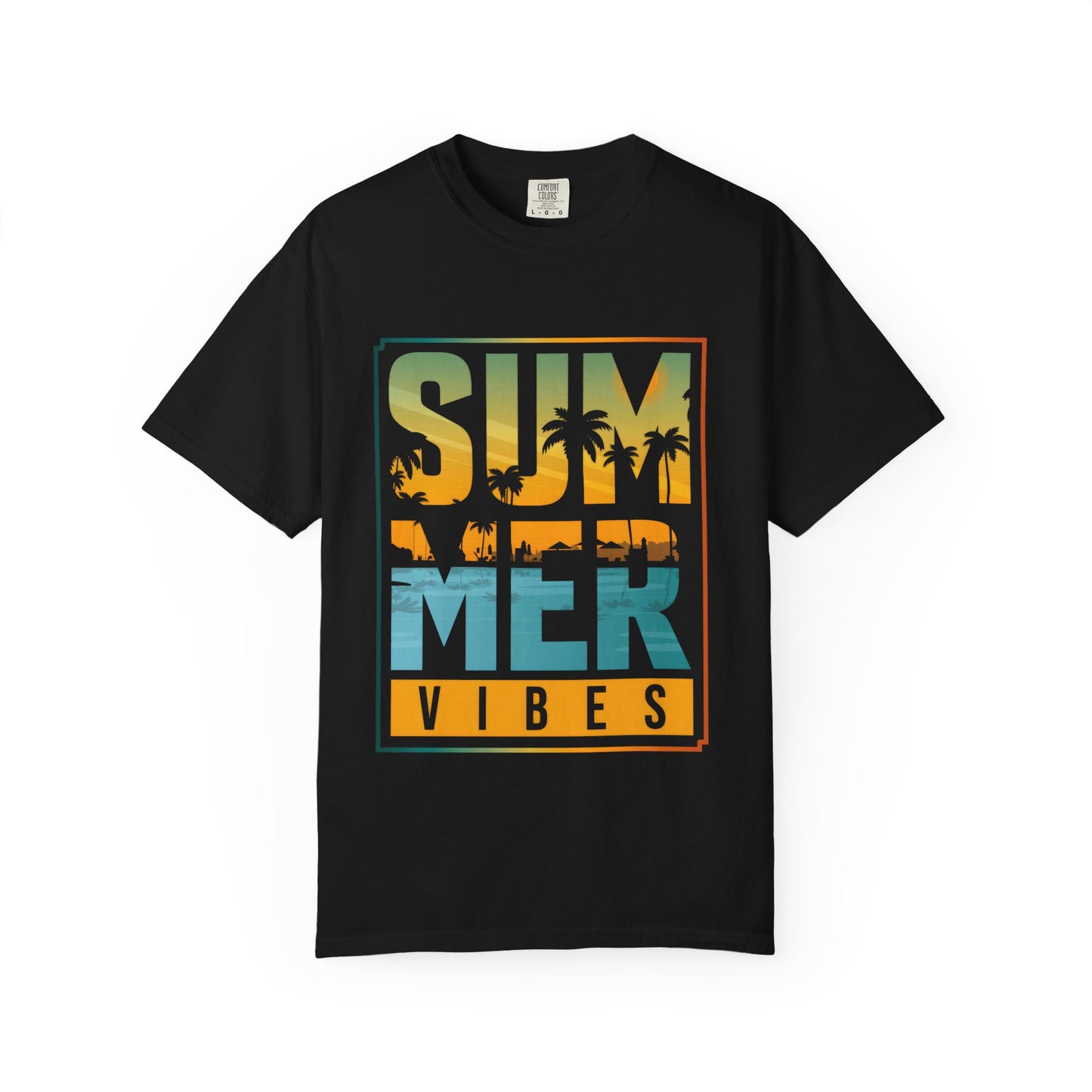 Unisex Summer Vibes T-Shirt - Garment-Dyed Tee for Beach Lovers & Vacation Fun
