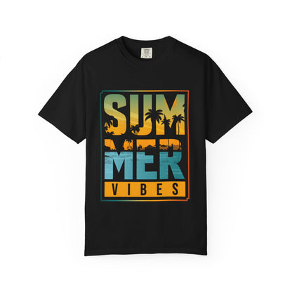 Unisex Summer Vibes T-Shirt - Garment-Dyed Tee for Beach Lovers & Vacation Fun