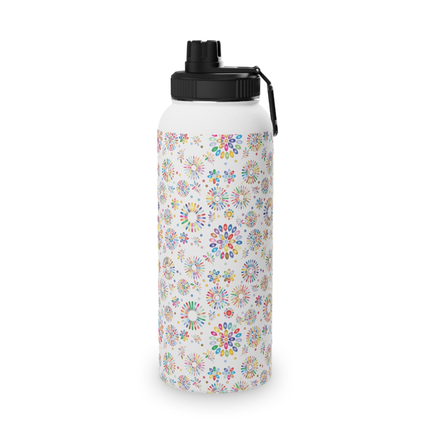 Vibrant Vibes Stainless Steel Water Bottle, Sports Lid