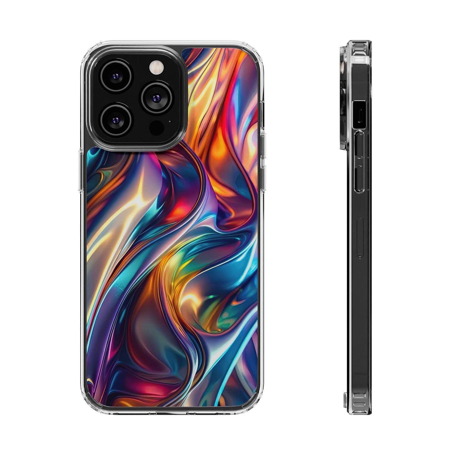 Colorful Clear Case for iPhone – Abstract Art Design
