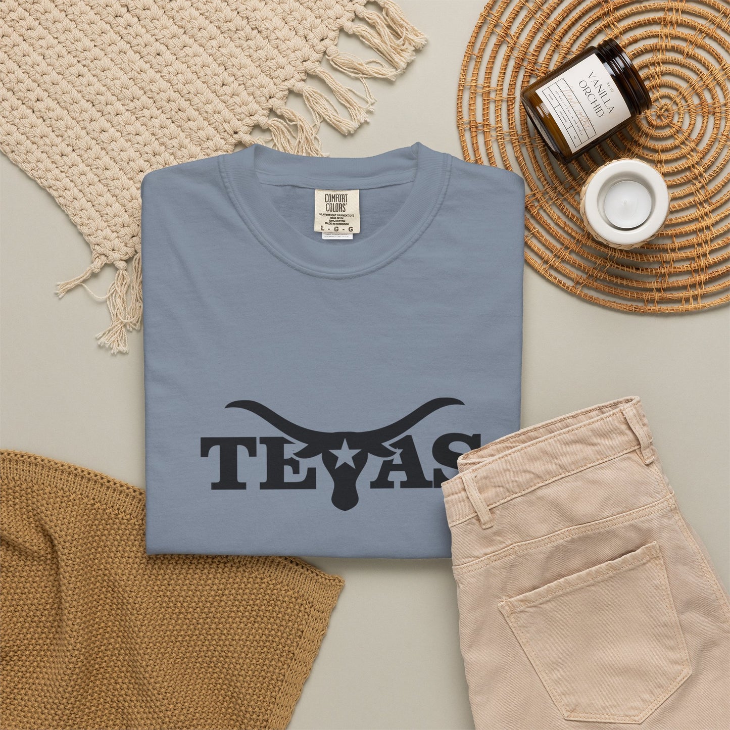 Texas Unisex Garment-Dyed T-Shirt - Cool Western Vibe for Everyday Wear