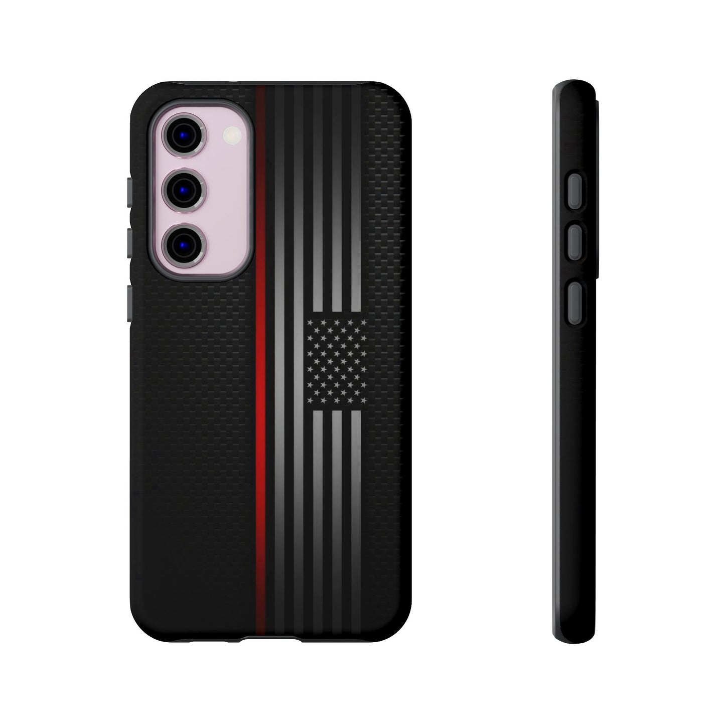 Elegant Patriotic Samsung Phone Case, Thin Red Line Design