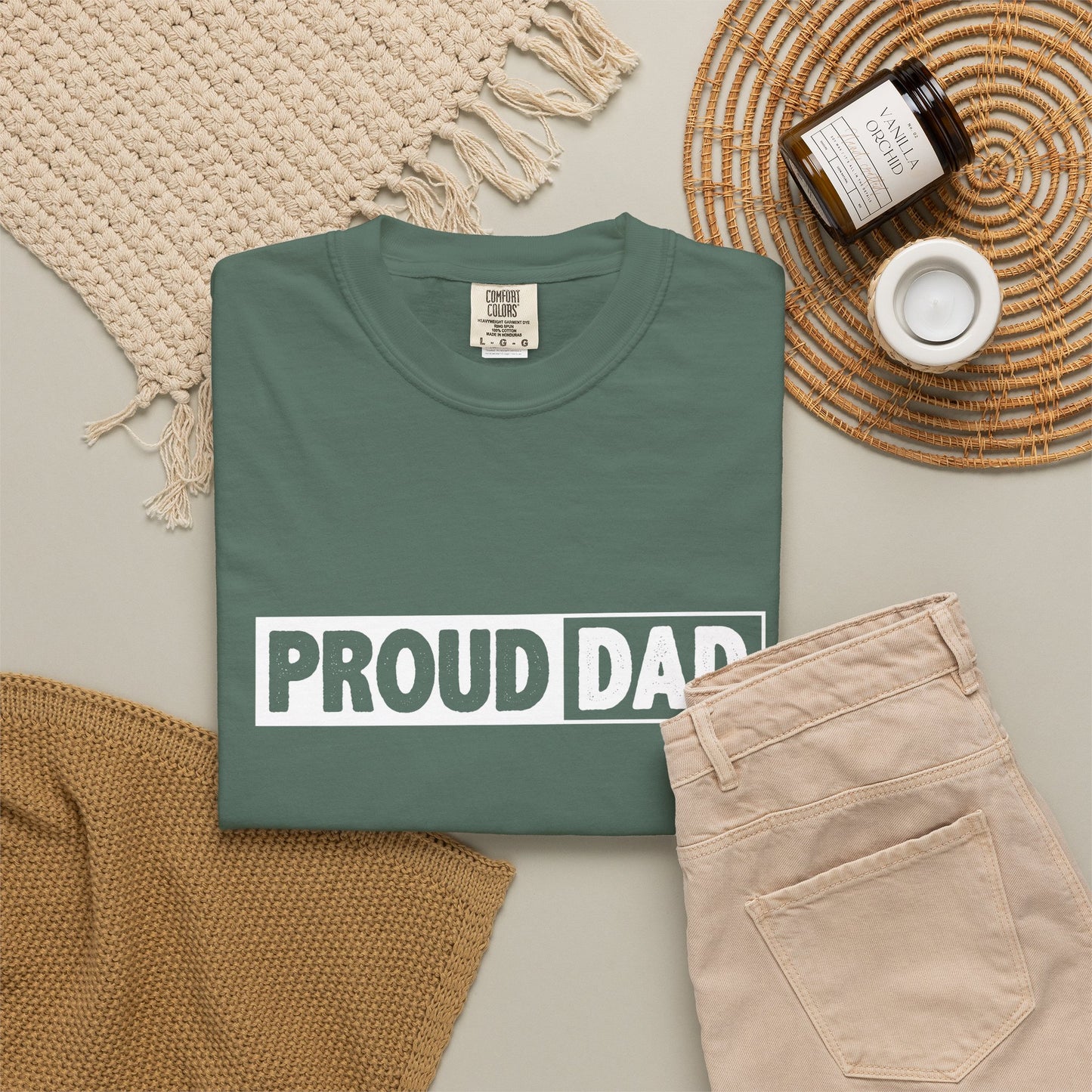 Proud Dad T-Shirt | Comfortable Unisex Garment-Dyed Tee