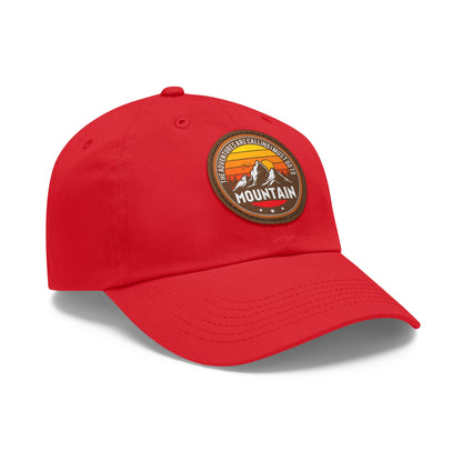 Mountain Adventure Dad Hat with Leather Patch