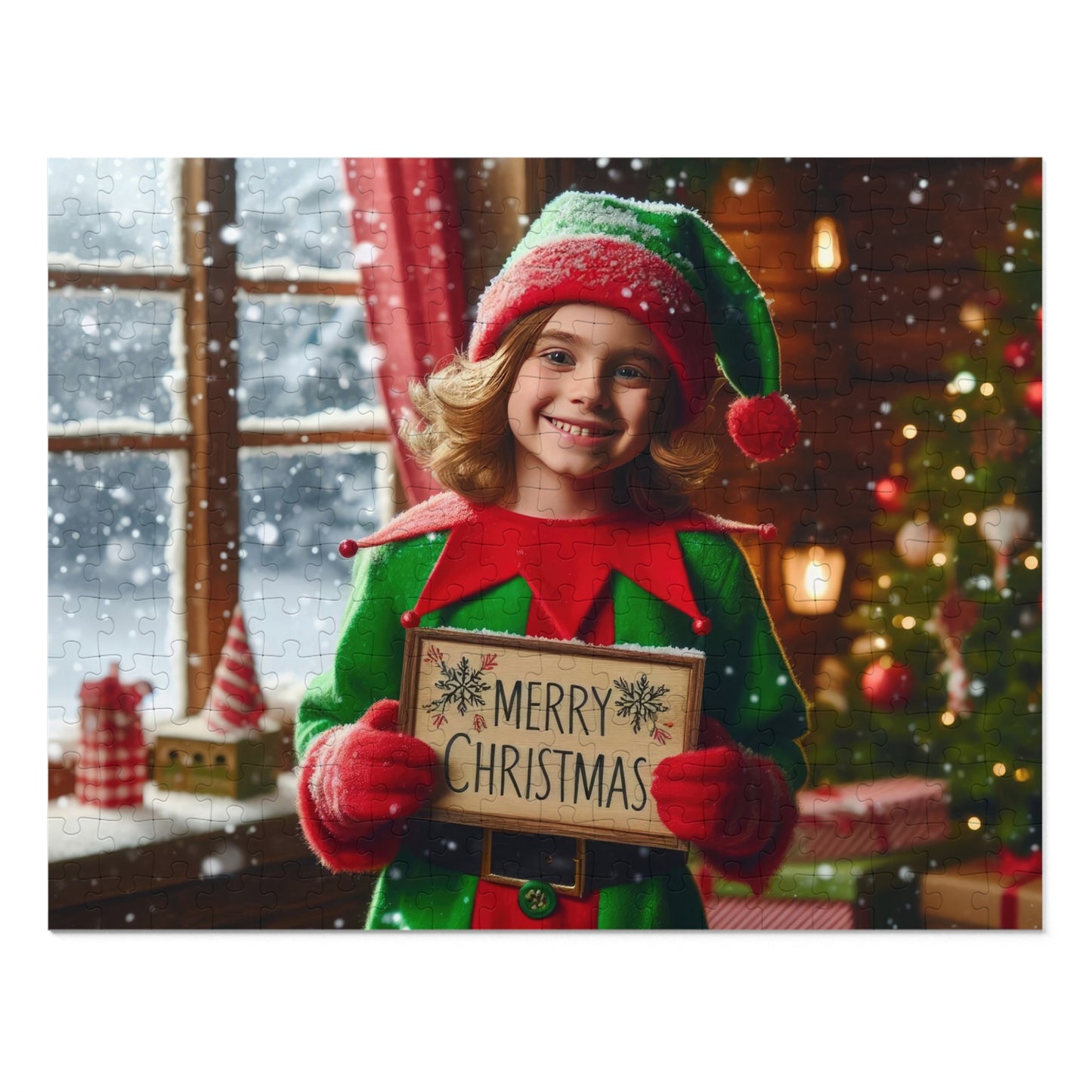 Merry Elf Wishes Jigsaw Puzzle (110, 252, 500-Piece)