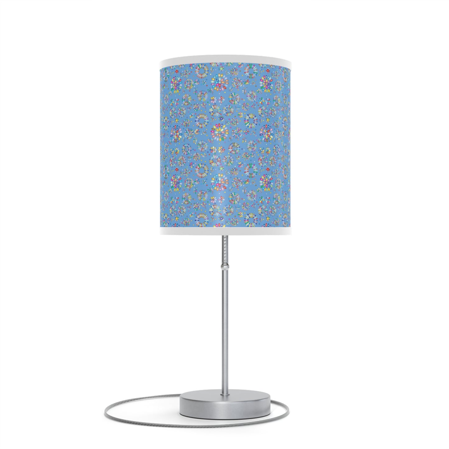 Vibrant Vibes: Happy Color Lamp on a Stand, US|CA plug / Light Blue