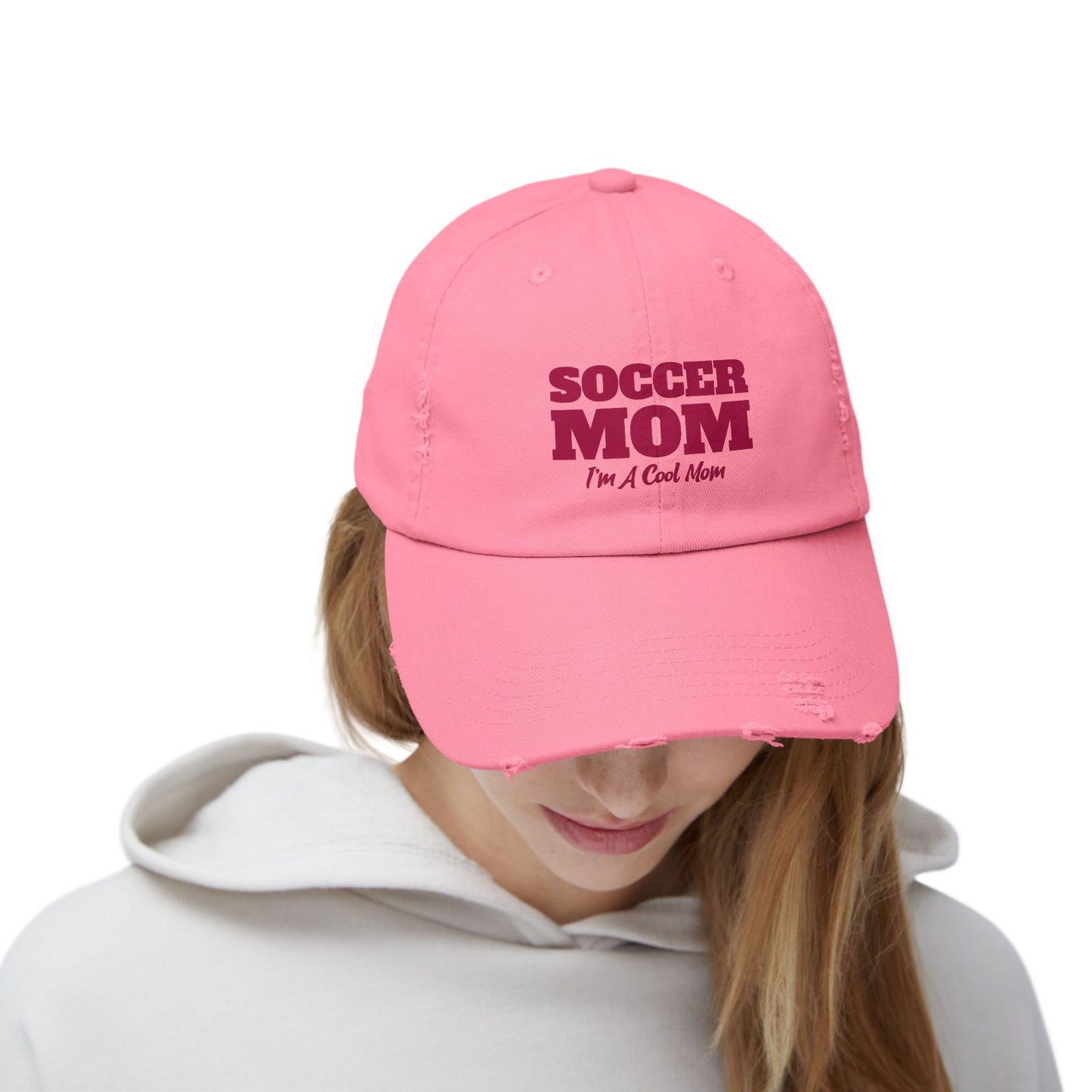 Soccer Mom I'm A Cool Mom Unisex Distressed Cap