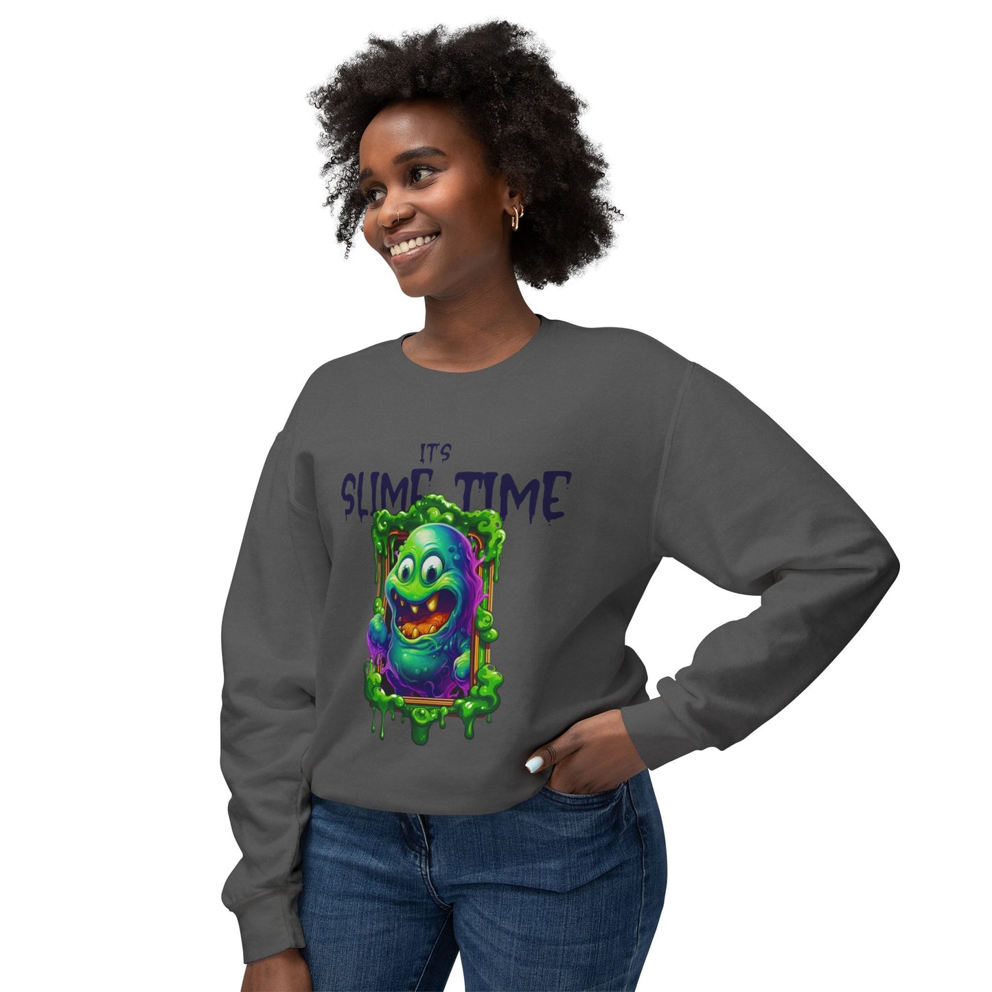 It's Slime Time Unisex Lightweight Crewneck Sweatshirt