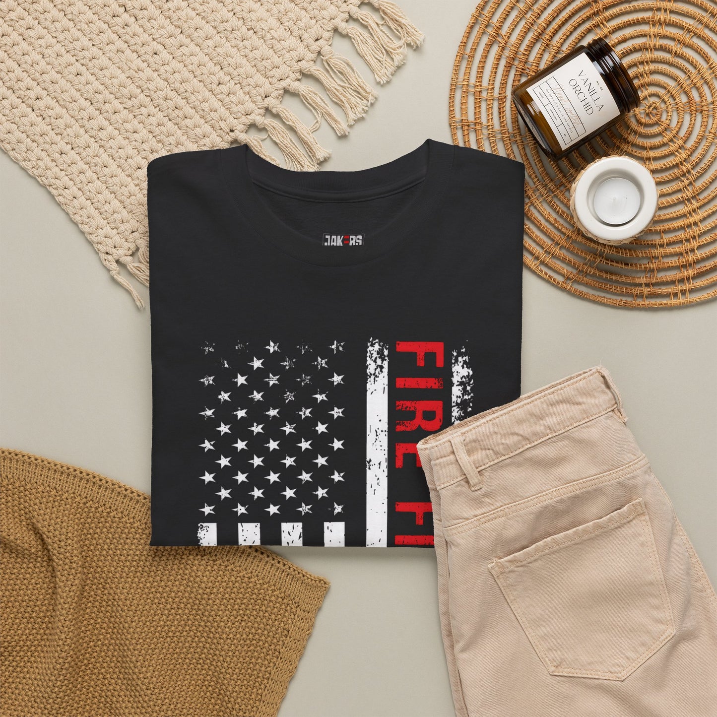 Firefighter Red Line T-shirt