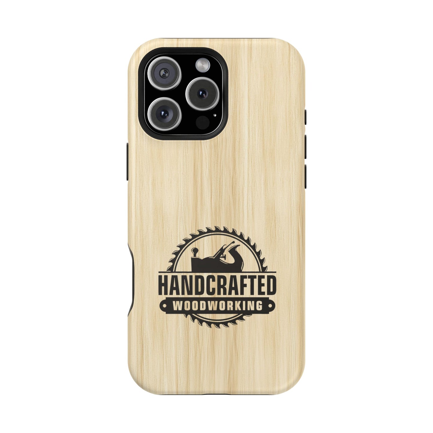 Handcrafted Woodworking Logo Magnetic Phone Cases