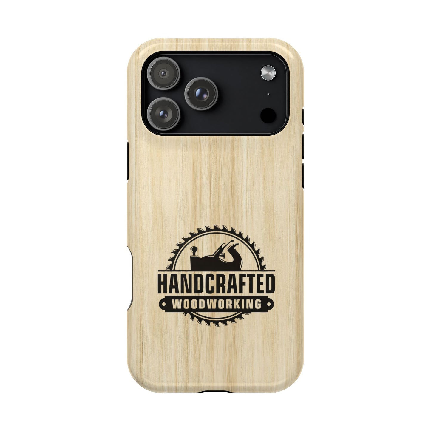 Handcrafted Woodworking Logo Magnetic Phone Cases