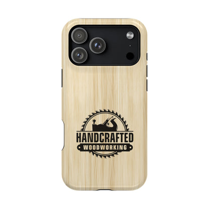 Handcrafted Woodworking Logo Magnetic Phone Cases