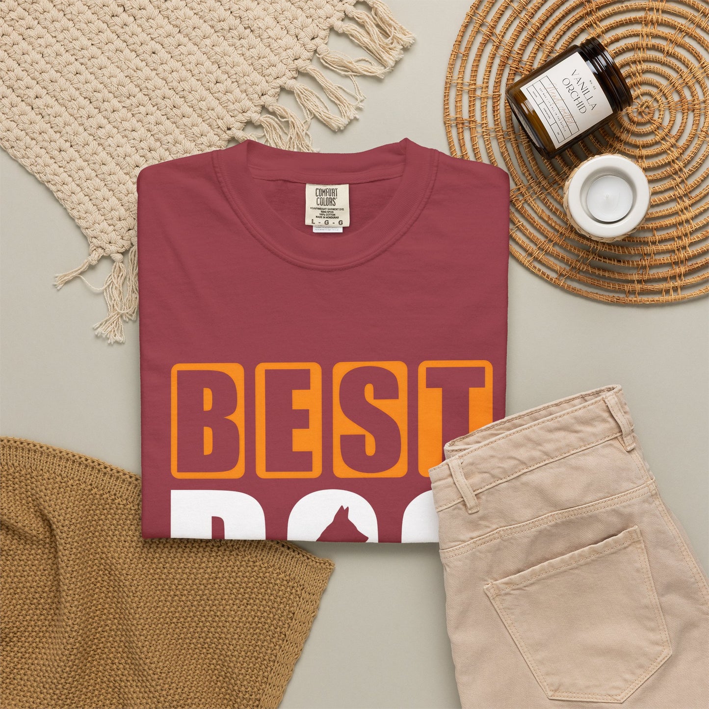 Best Dog Dad Ever Unisex Garment-Dyed T-shirt